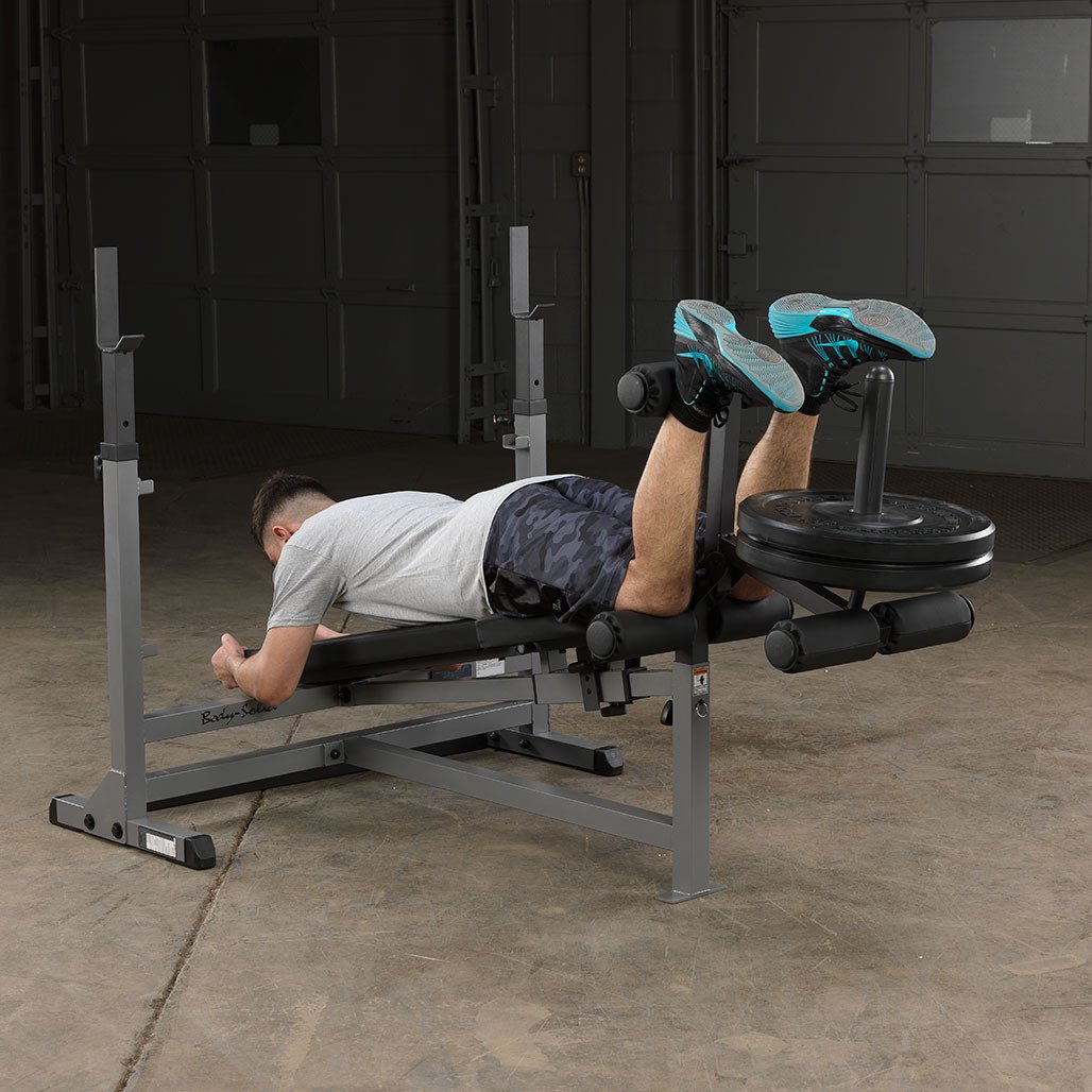 Body-Solid PowerCenter Adjustable Bench with Uprights and Leg Developer - Image 3