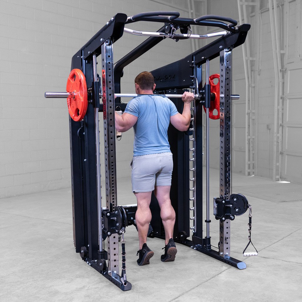 Body-Solid All-in-One Smith Machine, Functional Trainer, Rack - Image 2