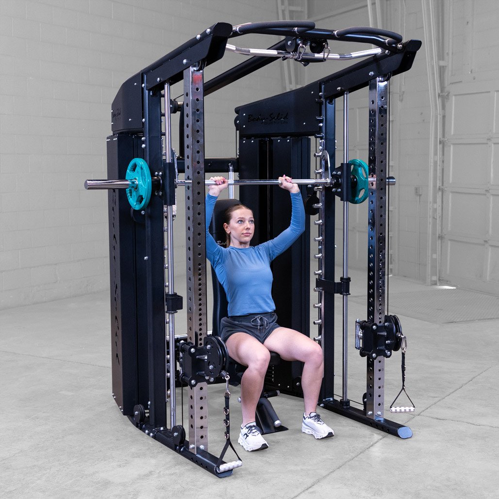 Body-Solid All-in-One Smith Machine, Functional Trainer, Rack - Image 4