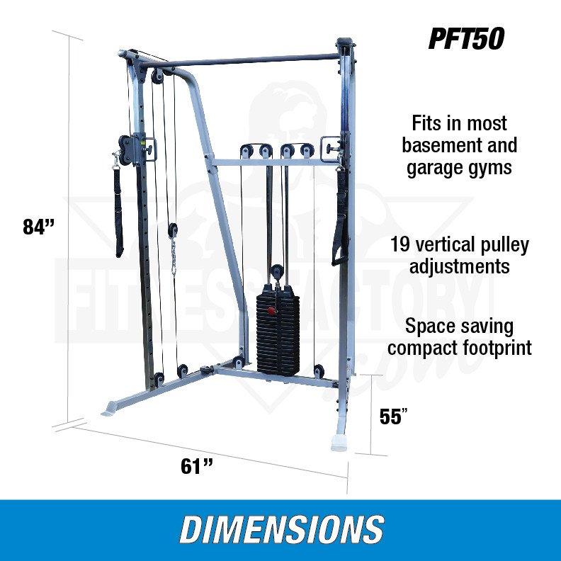 Powerline PFT50 Single Stack Functional Trainer with Dual Pulleys - Image 3