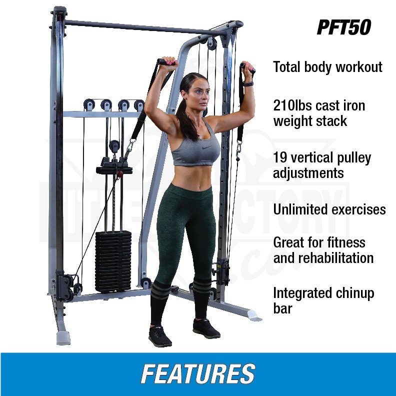 Powerline PFT50 Single Stack Functional Trainer with Dual Pulleys - Image 2
